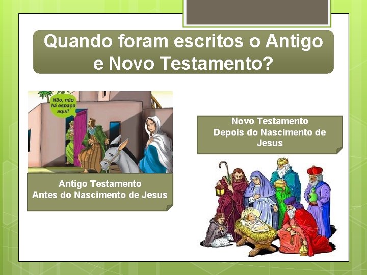 Quando foram escritos o Antigo e Novo Testamento? Novo Testamento Depois do Nascimento de