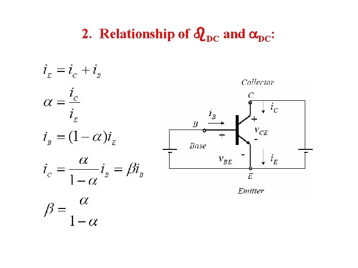 2. Relationship of DC and DC: 