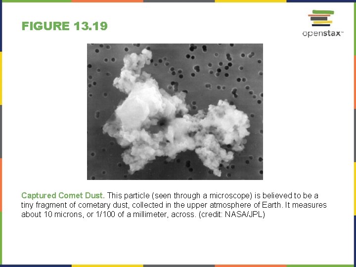 FIGURE 13. 19 Captured Comet Dust. This particle (seen through a microscope) is believed