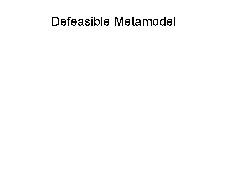 Defeasible Metamodel 