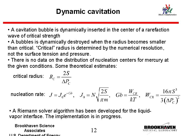 Dynamic cavitation • A cavitation bubble is dynamically inserted in the center of a