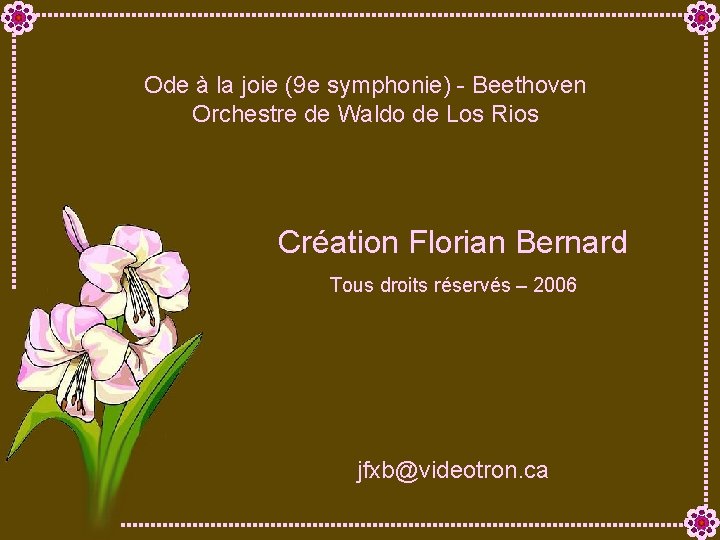 Ode à la joie (9 e symphonie) - Beethoven Orchestre de Waldo de Los