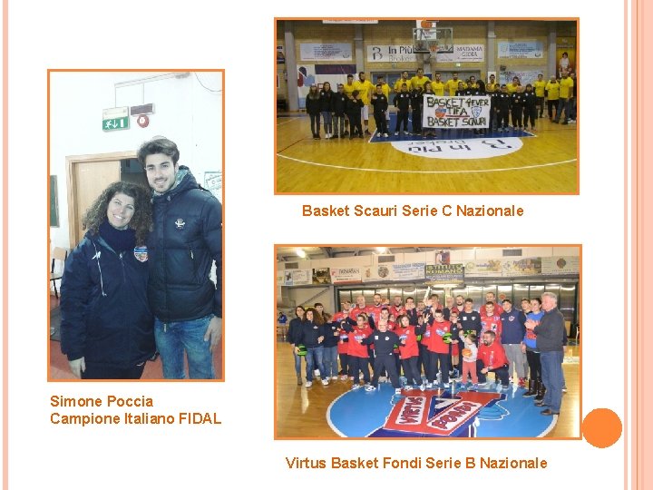 Basket Scauri Serie C Nazionale Simone Poccia Campione Italiano FIDAL Virtus Basket Fondi Serie