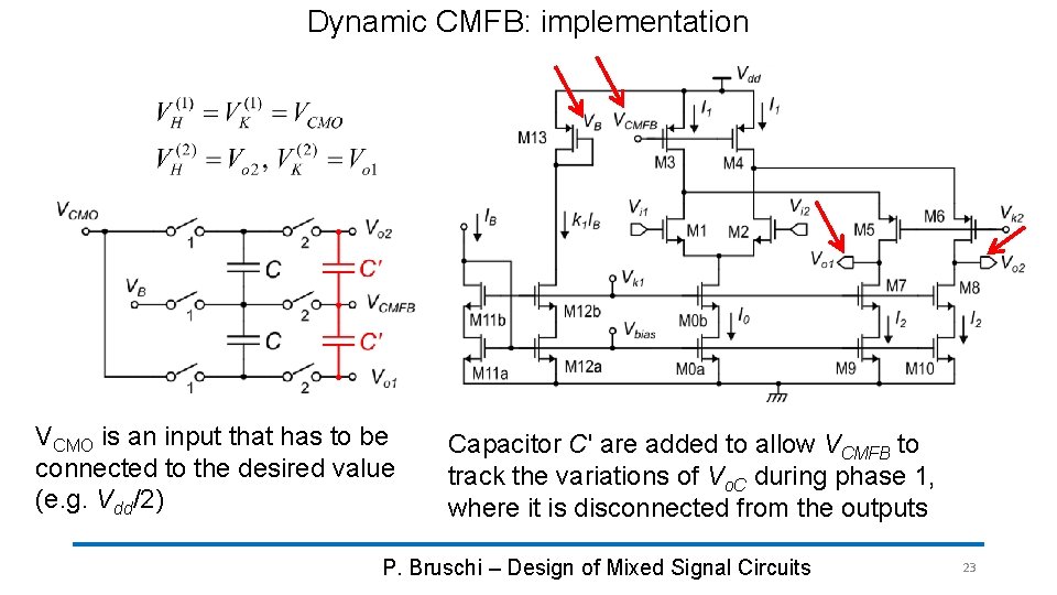 Dynamic CMFB: implementation VCMO is an input that has to be connected to the Dynamic CMFB: implementation VCMO is an input that has to be connected to the