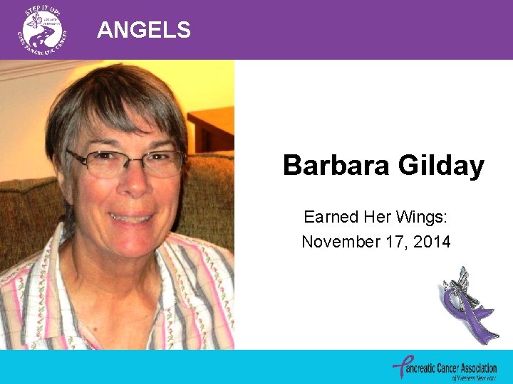 ANGELS Barbara Gilday Earned Her Wings: November 17, 2014 