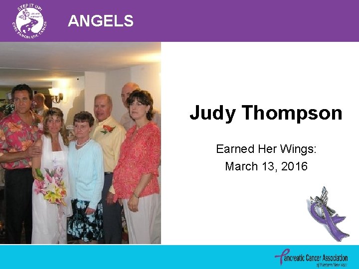 ANGELS Judy Thompson Earned Her Wings: March 13, 2016 