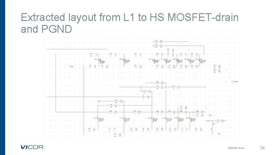 Extracted layout from L 1 to HS MOSFET-drain and PGND © 2019 Vicor 24
