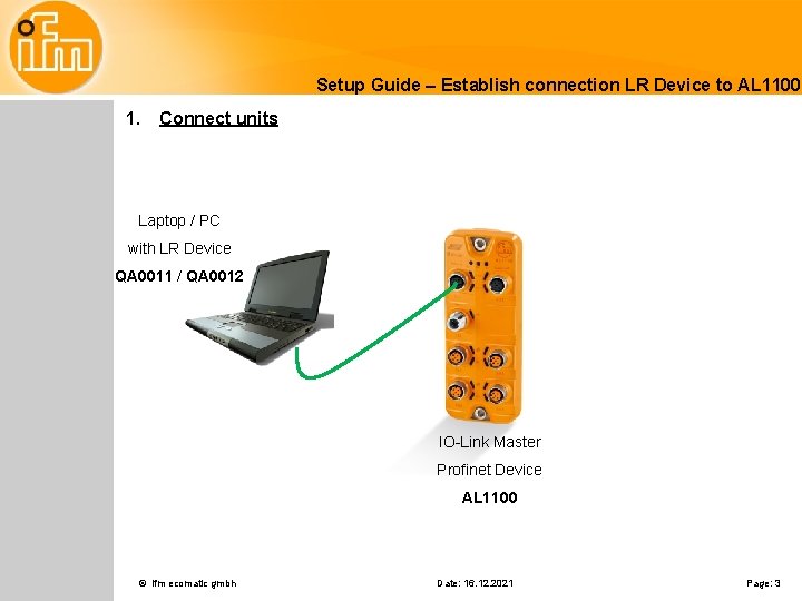 Establish connection to AL 1100 via LR Device