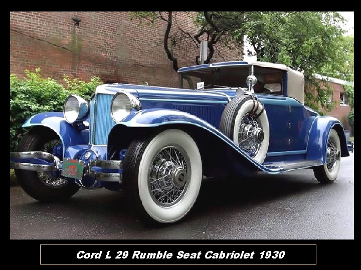 Cord L 29 Rumble Seat Cabriolet 1930 