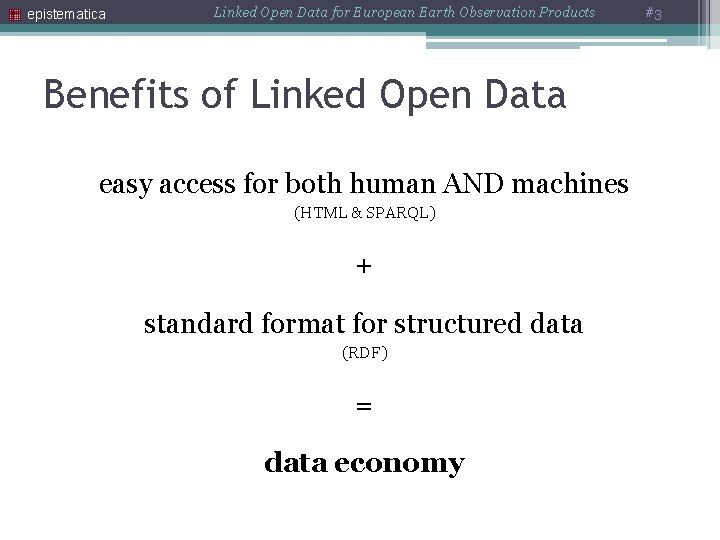epistematica Linked Open Data for European Earth Observation