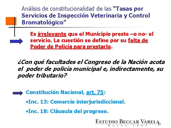 Análisis de constitucionalidad de las “Tasas por Servicios de Inspección Veterinaria y Control Bromatológico”