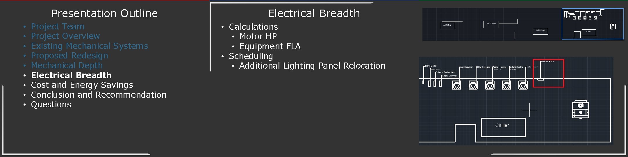 Presentation Outline • • • Project Team Project Overview Existing Mechanical Systems Proposed Redesign