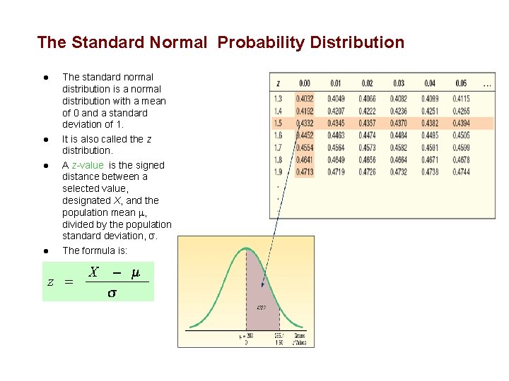 The Standard Normal Probability Distribution l l The standard normal distribution is a normal