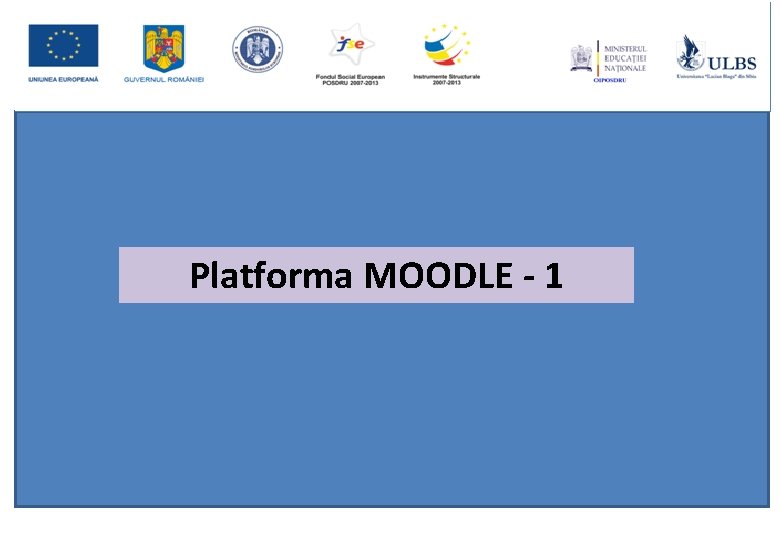 Platforma MOODLE - 1 