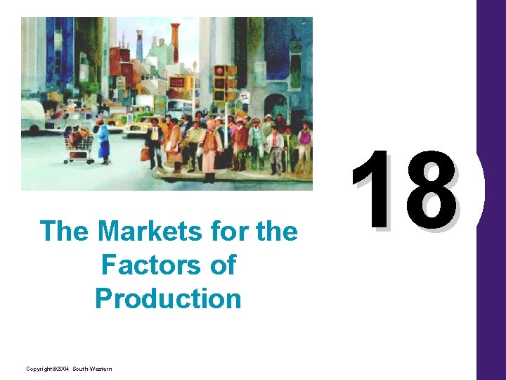 The Markets for the Factors of Production Copyright© 2004 South-Western 18 