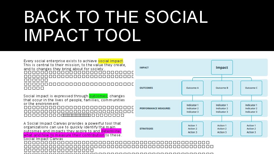 BACK TO THE SOCIAL IMPACT TOOL Every social enterprise exists to achieve social impact.