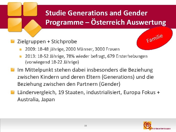 Studie Generations and Gender Programme – Österreich Auswertung e i l i am F