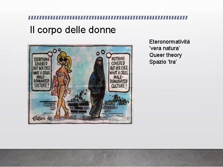 Il corpo delle donne Eteronormatività ’vera natura’ Queer theory Spazio ‘tra’ 