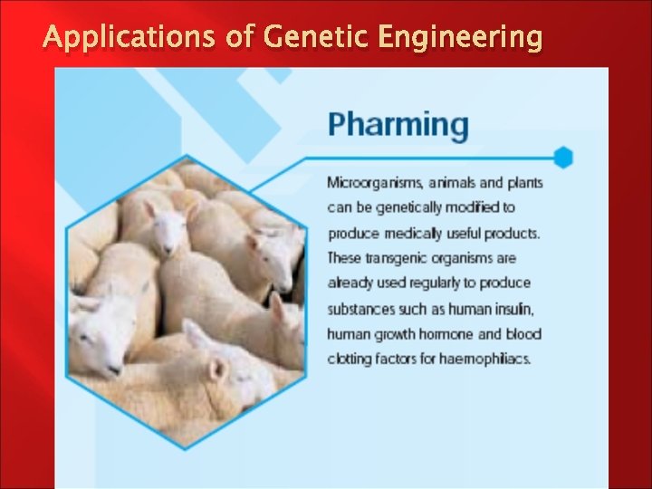 Applications of Genetic Engineering 