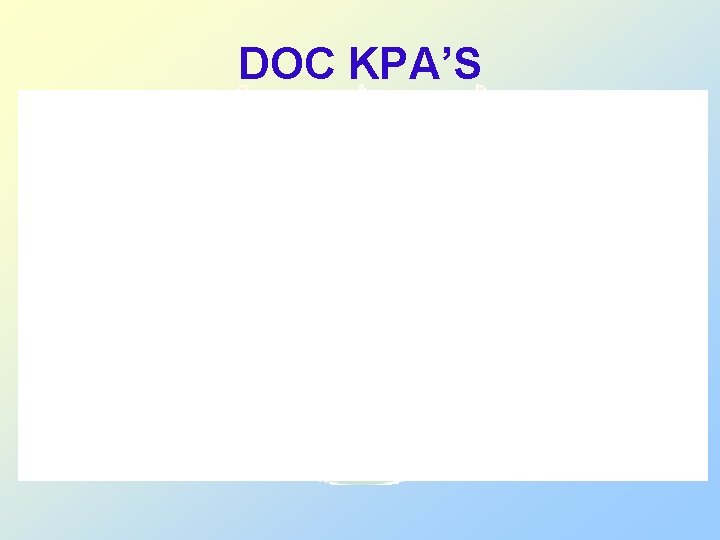 DOC KPA’S 