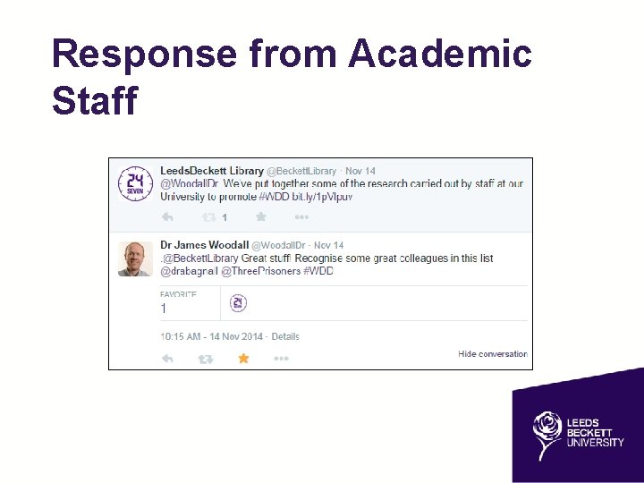 Response from Academic Staff 