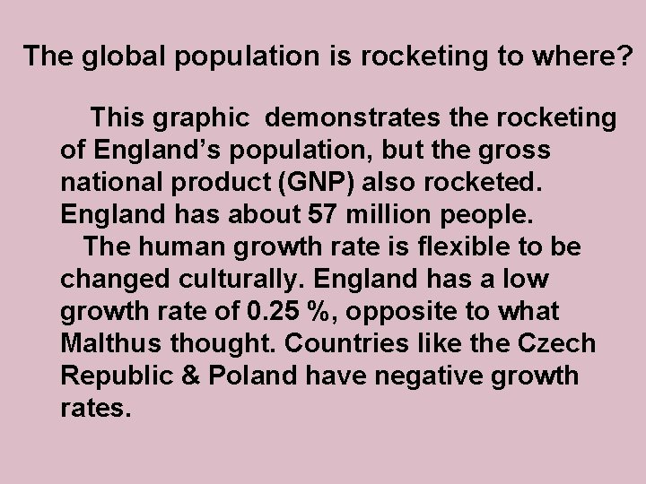 The global population is rocketing to where? This graphic demonstrates the rocketing of England’s