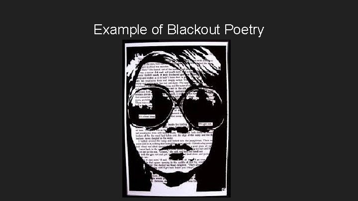 Example of Blackout Poetry 