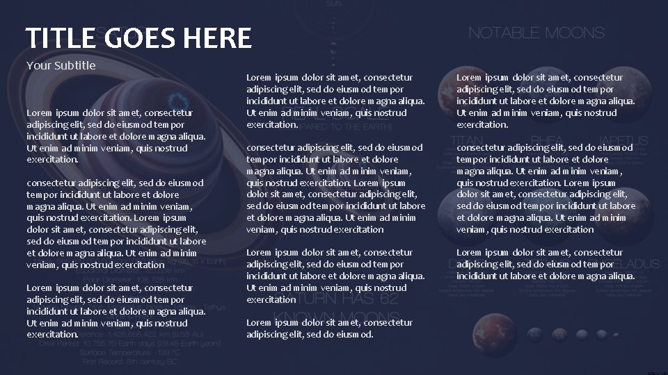 TITLE GOES HERE Your Subtitle Lorem ipsum dolor sit amet, consectetur adipiscing elit, sed
