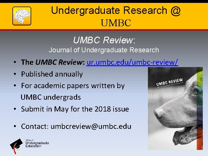 Undergraduate Research @ UMBC Review: Journal of Undergraduate Research • The UMBC Review: ur.