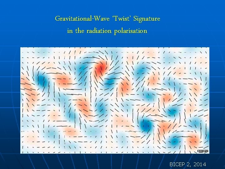 Gravitational-Wave ‘Twist’ Signature in the radiation polarisation BICEP 2, 2014 