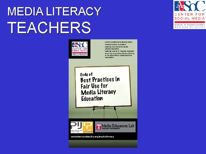 MEDIA LITERACY TEACHERS 