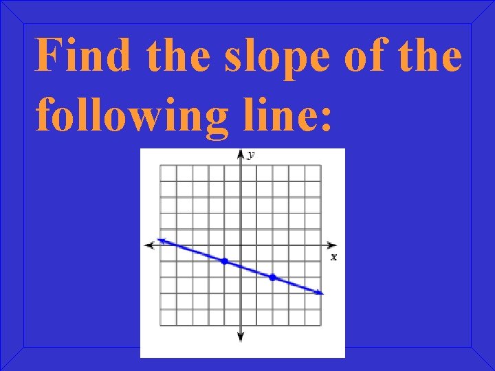 Find the slope of the following line: 