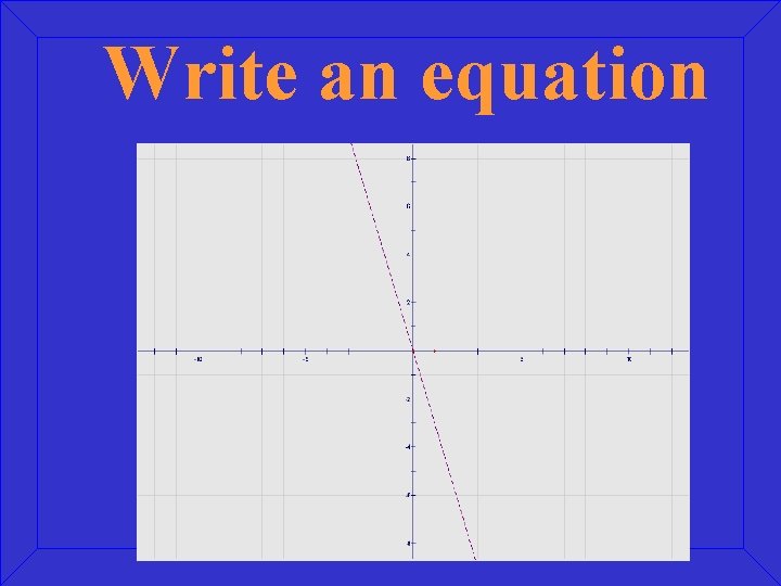 Write an equation 