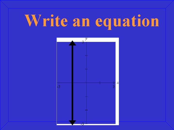 Write an equation 