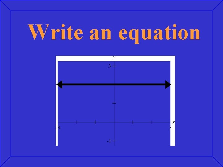 Write an equation 