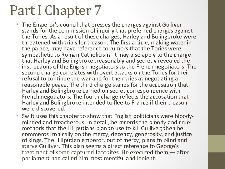 Part I Chapter 7 • The Emperor's council that presses the charges against Gulliver