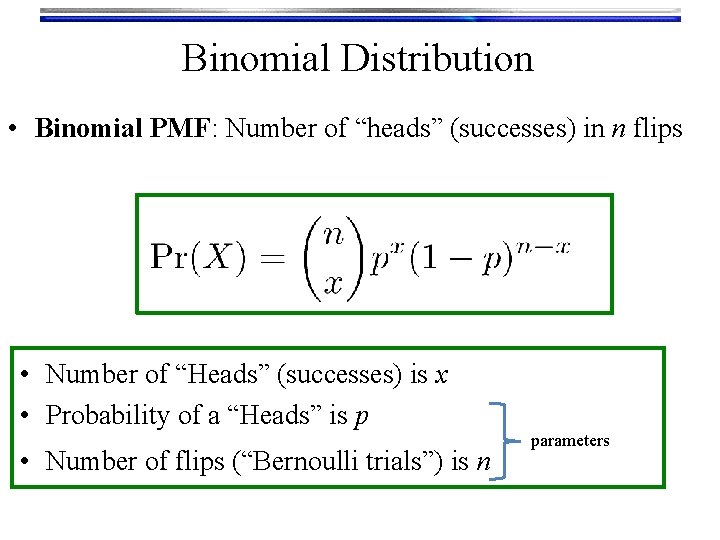 Important Probability Distributions 1 Important named discrete probability