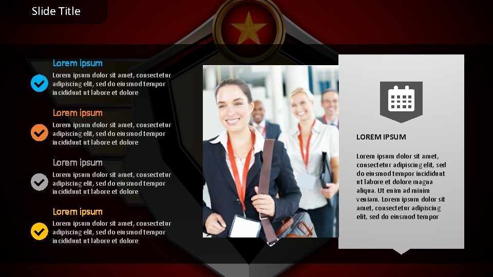 Slide Title Lorem ipsum Lorem ipsum dolor sit amet, consectetur adipiscing elit, sed do