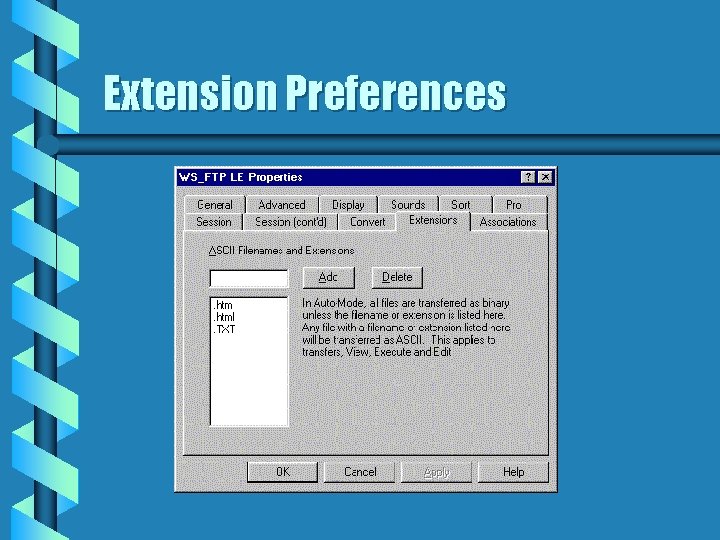 Extension Preferences 