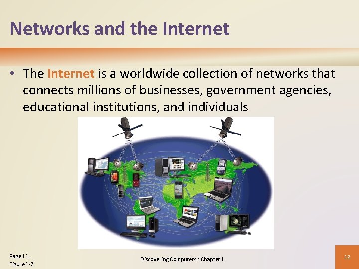 Networks and the Internet • The Internet is a worldwide collection of networks that Networks and the Internet • The Internet is a worldwide collection of networks that