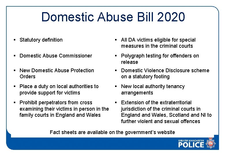Domestic Abuse Bill 2020 § Statutory definition § All DA victims eligible for special