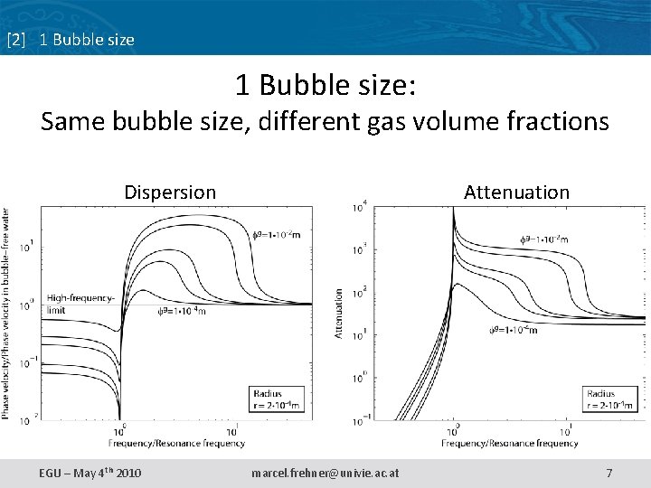 [2] 1 Bubble size: Same bubble size, different gas volume fractions Dispersion EGU –