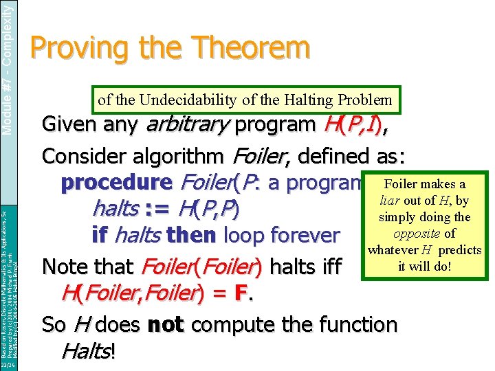 Module #7 - Complexity Based on Rosen, Discrete Mathematics & Its Applications, 5 e
