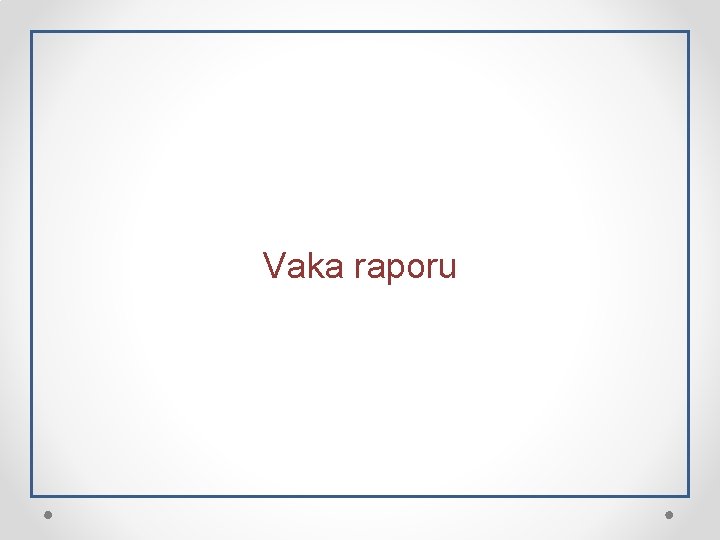 Vaka raporu 