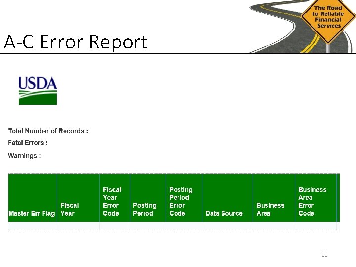 A-C Error Report 10 