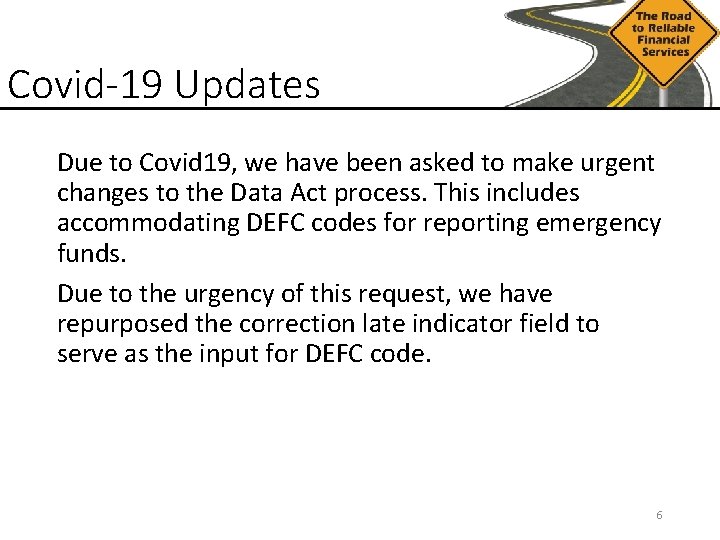 Covid-19 Updates Due to Covid 19, we have been asked to make urgent changes