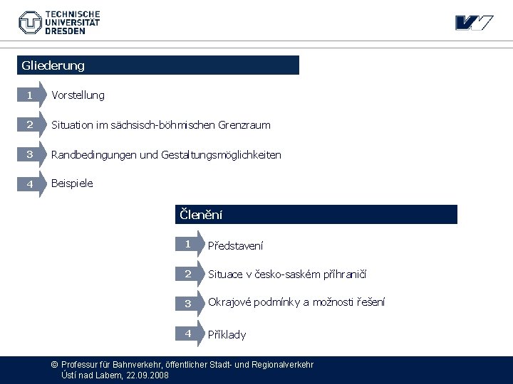 Gliederung 1 Vorstellung 2 Situation im sächsisch-böhmischen Grenzraum 3 Randbedingungen und Gestaltungsmöglichkeiten 4 Beispiele