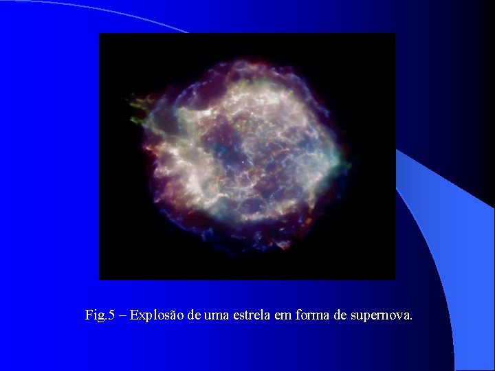 Fig. 5 – Explosão de uma estrela em forma de supernova. 