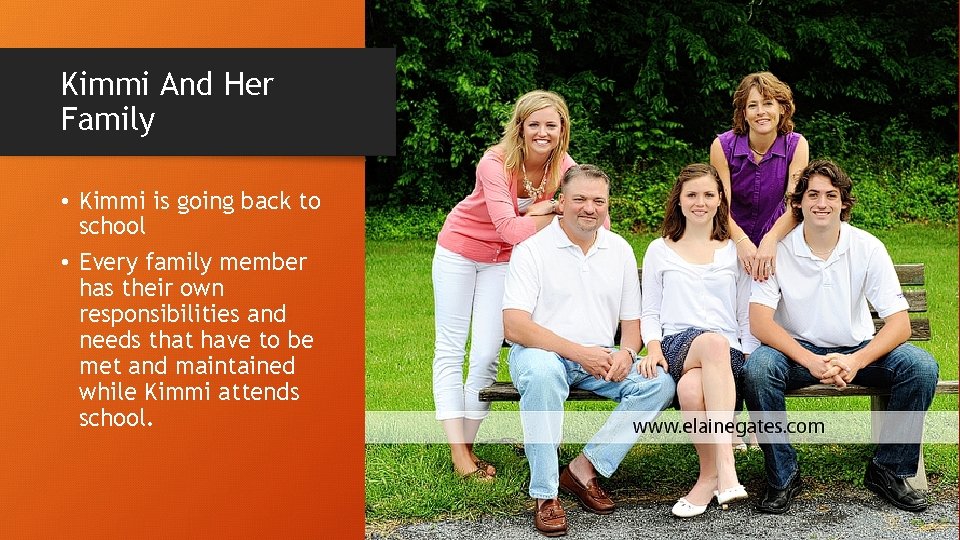 Kimmi And Her Family • Kimmi is going back to school • Every family