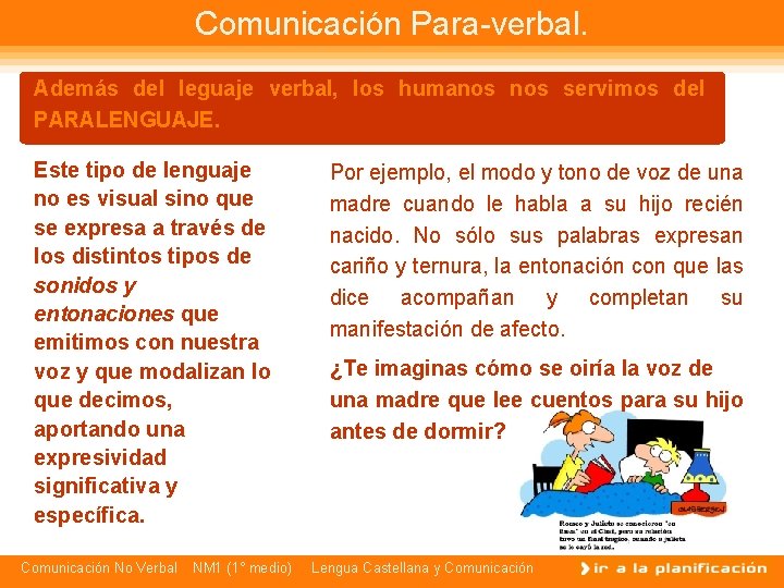 Comunicación Para-verbal. Además del leguaje verbal, los humanos servimos del PARALENGUAJE. Este tipo de